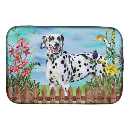 Carolines Treasures Dalmatian Spring Dish Drying Mat CK1215DDM